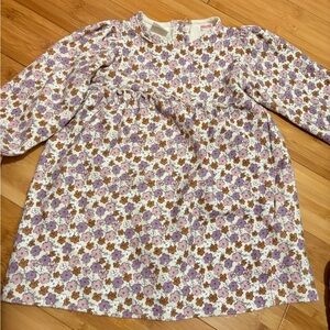 Zara Purple and Brown Floral Dress